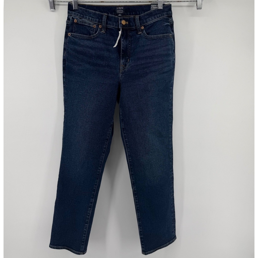 J.Crew Jeans Womens 28 Blue Essential Straight All-Day Stretch High Rise CD685
